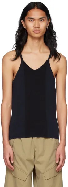 Черно-синяя хлопковая майка Dion Lee