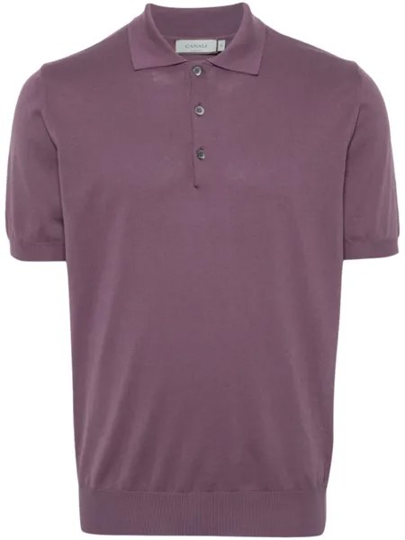 Canali трикотажная рубашка поло, фиолетовый