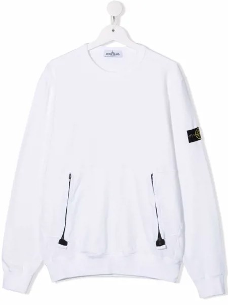 Stone Island Junior толстовка с нашивкой-логотипом
