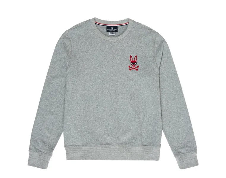 Psycho Bunny Rawson Mischief Zorro Bunny Серая мужская толстовка B6S482G1FL-HGY, серый