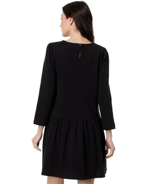 Платье Lilla P Wide Sleeve Peplum Dress, черный