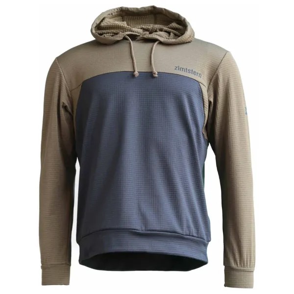 Толстовка с капюшоном Zimtstern Tech Hoodz L/S, цвет Military Olive/Pirate Black