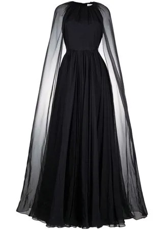 Alexander McQueen расклешенное вечернее платье-кейп