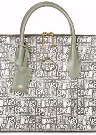 Сумка женская Cavalli Class C92PWCSD0032B03 black/green Monogram 003