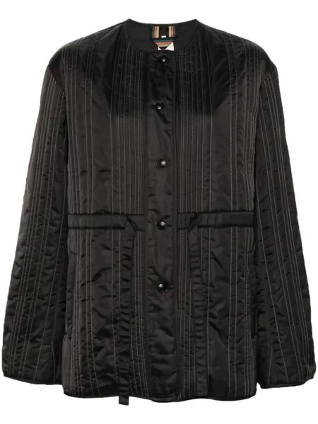 Paul Smith стеганая куртка Shadow Stripe, черный