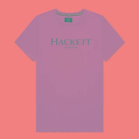 Мужская футболка Hackett London Logo, цвет розовый, размер S