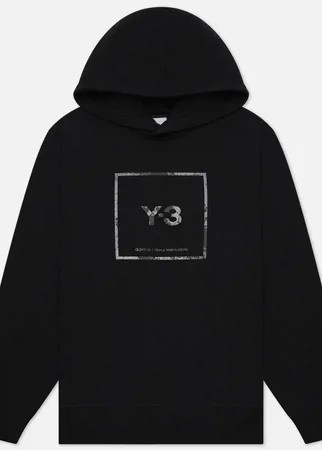 Мужская толстовка Y-3 Square Label Graphic Hoodie, цвет чёрный, размер XL