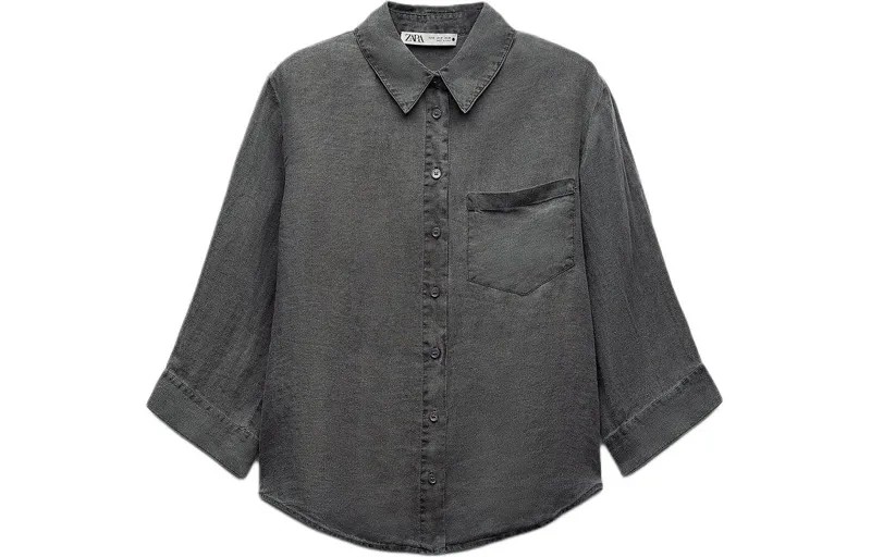 Рубашка женская серая Zara