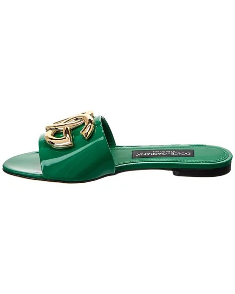 Шлепанцы с логотипом Dolce & Gabbana Bianca DG, зеленый