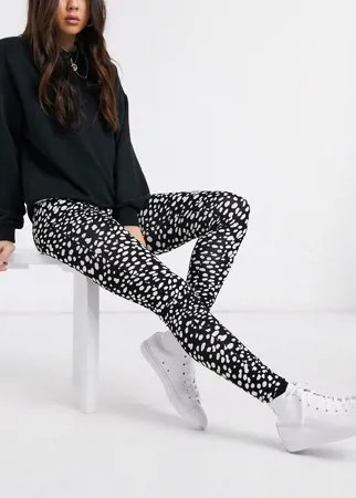 Леггинсы с монохромным принтом ASOS DESIGN-Мульти