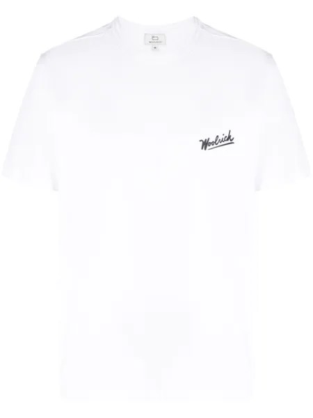 Woolrich футболка с логотипом, белый