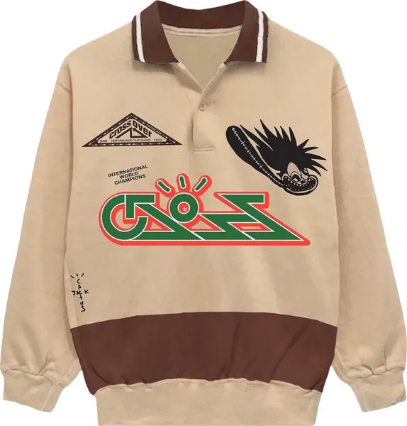 Свитер Cactus Jack by Travis Scott Cross Rugby Sweater 'Tan/Brown', загар