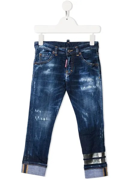 Dsquared2 Kids джинсы с эффектом потертости