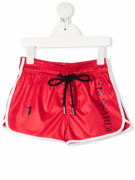 TRUSSARDI JUNIOR плавки-шорты с кулиской и логотипом