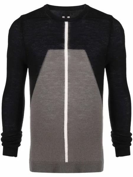 Rick Owens шерстяной джемпер со вставками