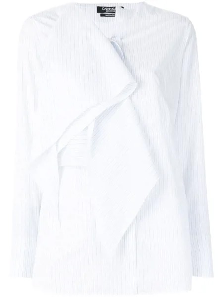 Calvin Klein 205W39nyc блузка с оборкой спереди