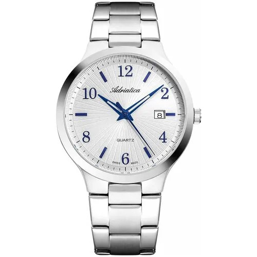Наручные часы Adriatica Швейцарские наручные часы Adriatica A1006.51B3Q, серебряный