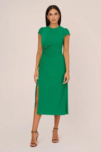 Платье-миди из джерси Adrianna Papell, зеленый