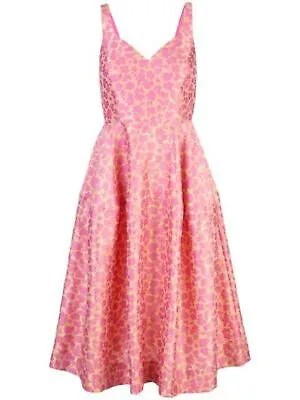 JILL STUART Женское светло-розовое короткое вечернее платье без рукавов с v-образным вырезом + расклешенное платье 0