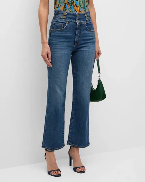 Джинсы прямого кроя Liv с завышенной талией Ramy Brook, цвет Medium Wash