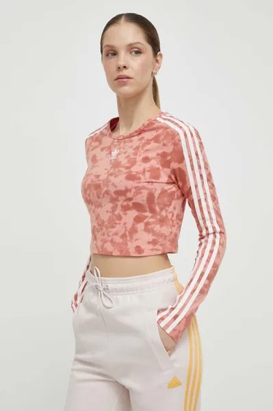 Лонгслив adidas Originals, розовый