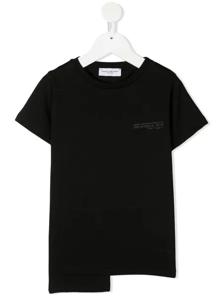 Paolo Pecora Kids футболка с асимметричным подолом