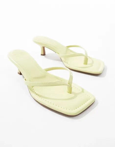 Сланцы Asos Design Wide Fit Heatwave Toe Thong Mid, желтый