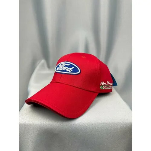 Бейсболка Ford Форд бейсболка кепка мужская женская, размер 55-58, красный