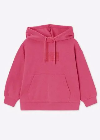 Розовое худи oversize с принтом Inspiration для девочки Gloria Jeans