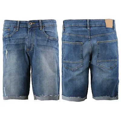 Мужские потертые джинсовые легкие потертые эластичные повседневные джинсовые шорты с рваными краями