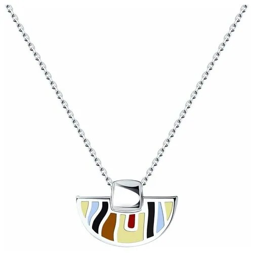 Колье Diamant из серебра с эмалью 94-170-01469-1, размер 40\45 см