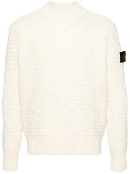 Stone Island джемпер 3D-вязаный с изображением компаса, нейтральный цвет
