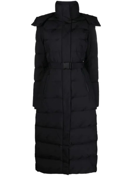 Mackage длинный пуховик с капюшоном, черный