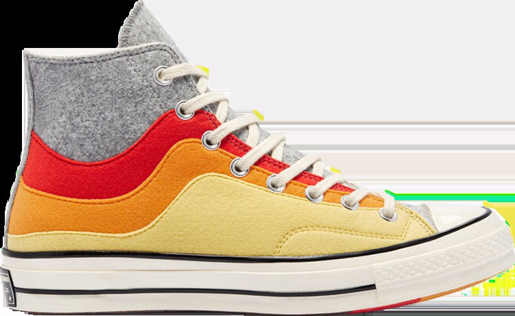 Кроссовки Converse Chuck 70 High Thermo Felt - Storm Front Yellow, разноцветный