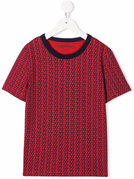 Zadig & Voltaire Kids футболка с монограммой
