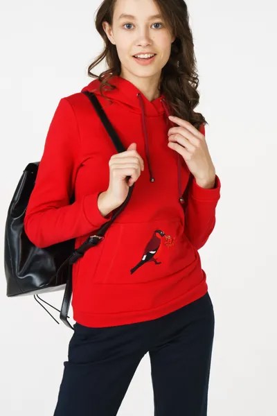 Худи женское Fashion.Love.Story. 17AW0021 красное 42 RU
