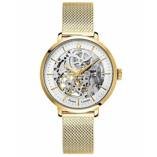 Наручные часы PIERRE LANNIER Женские механические часы с автоподзаводом Pierre Lannier Automatic 309D528 с гарантией, серебряный, золотой