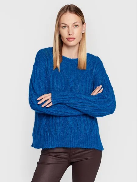 Пуловер свободного кроя Twinset, синий