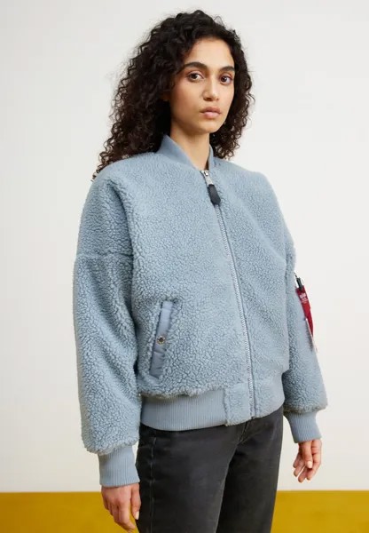 Куртка Alpha Industries MA-1 VF TEDDY WMN, цвет grey blue