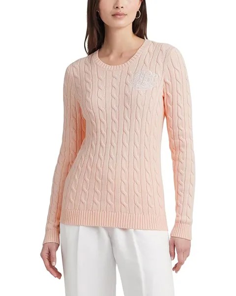Свитер LAUREN Ralph Lauren Cable-Knit Cotton, цвет Pink Opal