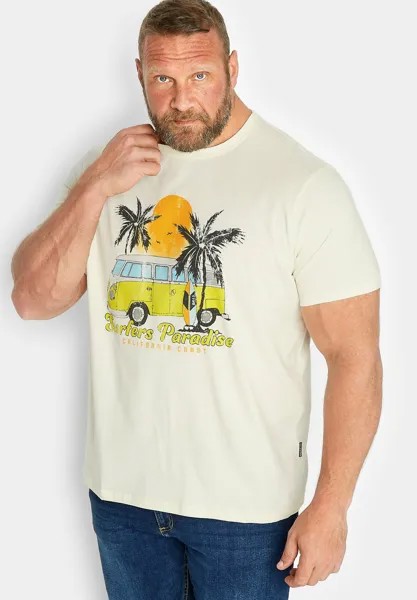 Футболка с принтом SURFERS PARADISE PRINT BadRhino, цвет off white