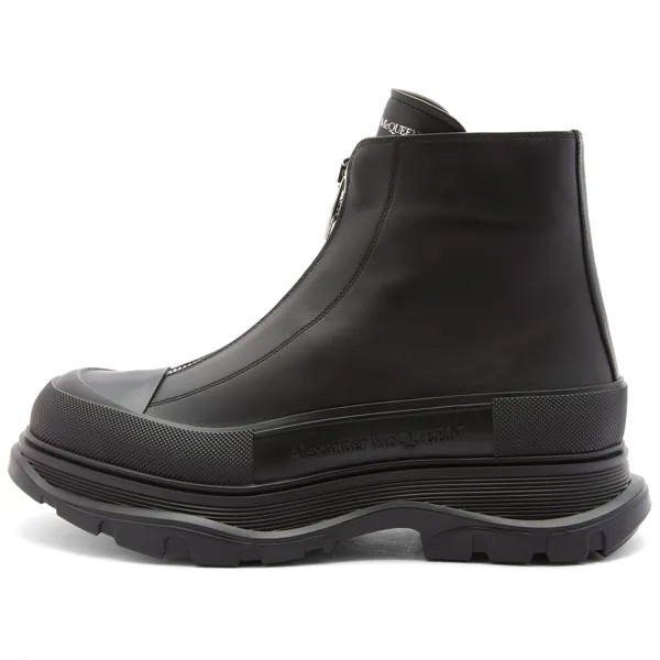 Ботинки Alexander Mcqueen Tread Sole Zip Boot, черный