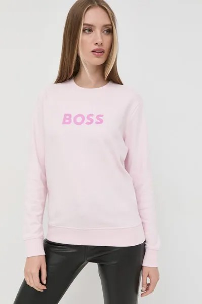 Толстовка BOSS из хлопка Boss, розовый