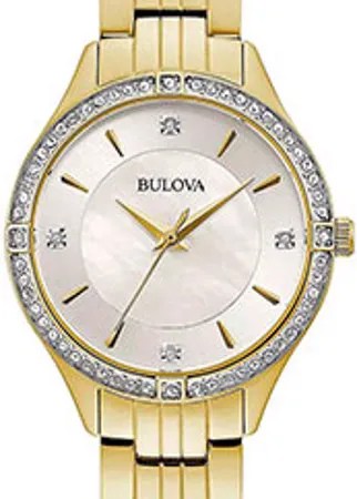 Японские наручные  женские часы Bulova 98L274. Коллекция Crystal Ladies