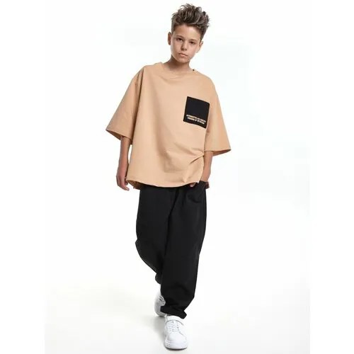 Футболка Mini Maxi, размер 128, бежевый