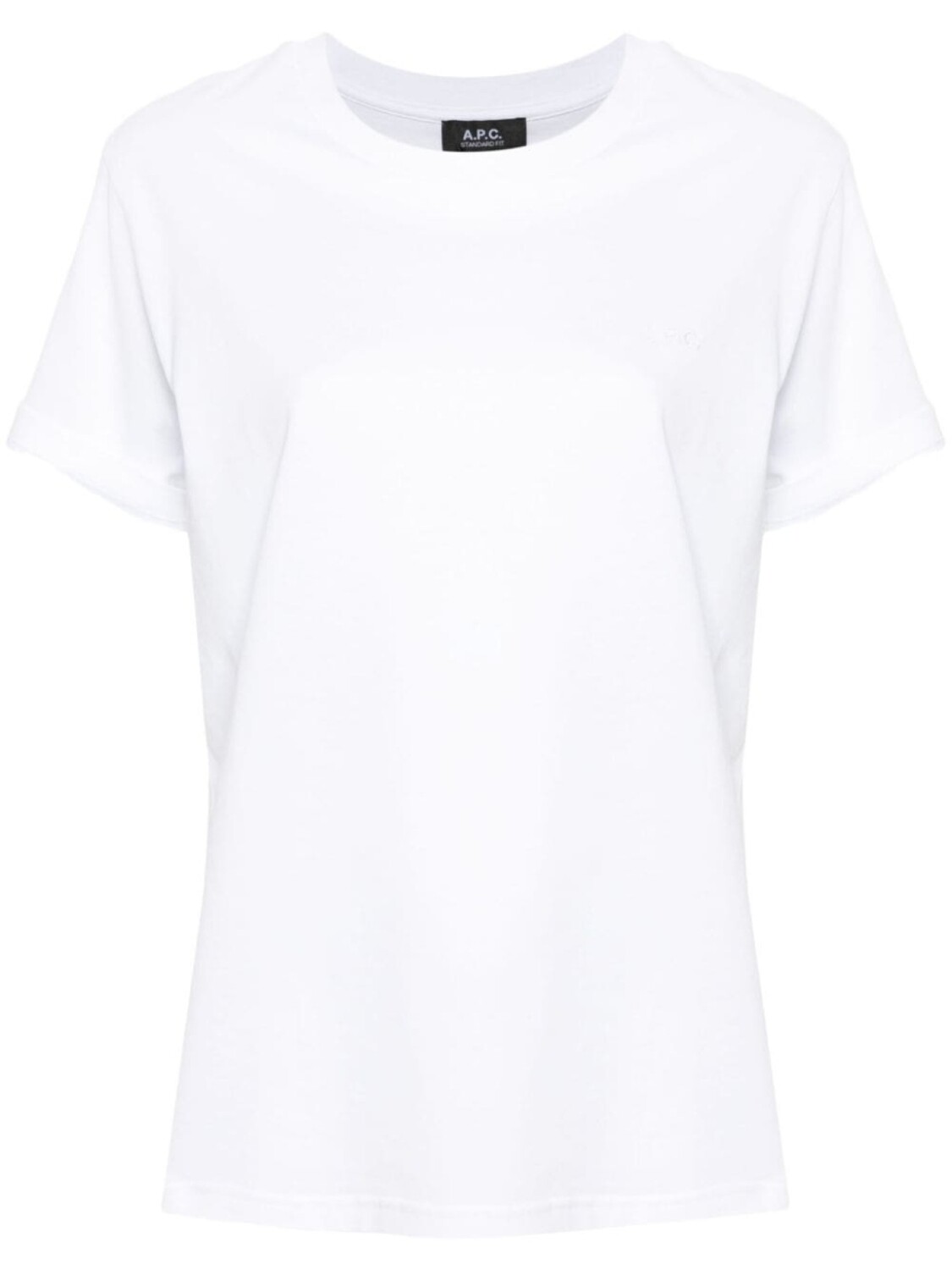 A.P.C. футболка из хлопка с вышитым логотипом, белый