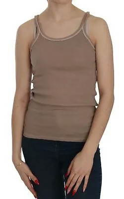 Блуза PINK MEMORIES Коричневая майка без рукавов на тонких бретелях IT42/ US8 /M Рекомендуемая розничная цена 200 долларов США