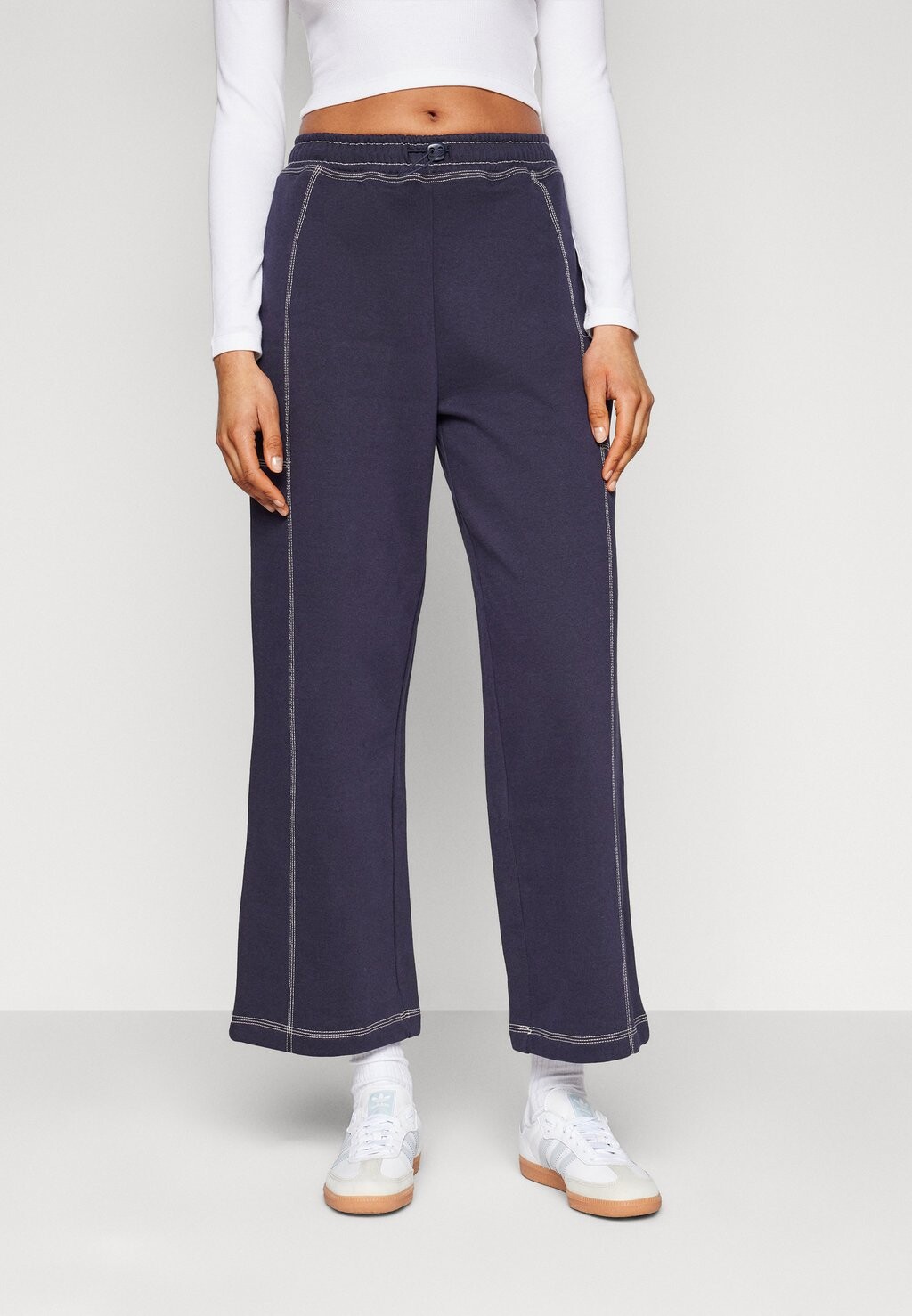 Спортивные брюки LOOK WIDE LEG JOGGERS WITH CONTRAST STITCHING Even&Odd, темно-синий