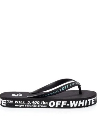Шлепанцы Off-White OMIC002R21MAT0011001W 40 черный+белый