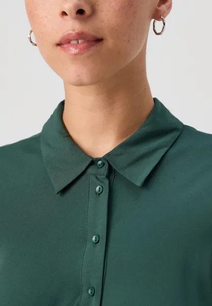 Длинное платье YASSAVANNA LONG SHIRT DRESS YAS, темно-зеленый